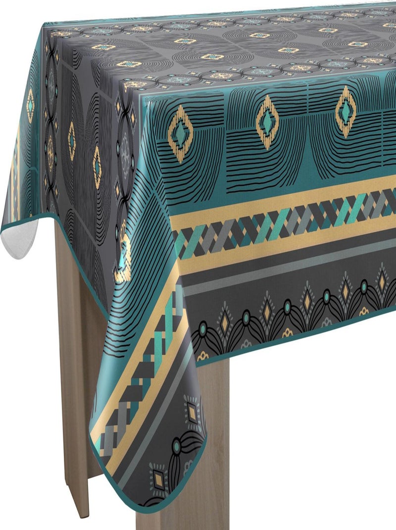 Nappe Anti-taches Valparaiso bleu Gris Bleu Noir - Kiabi