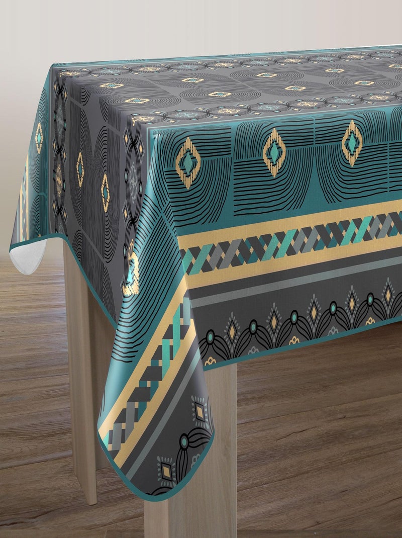 Nappe Anti-taches Valparaiso bleu Gris Bleu Noir - Kiabi