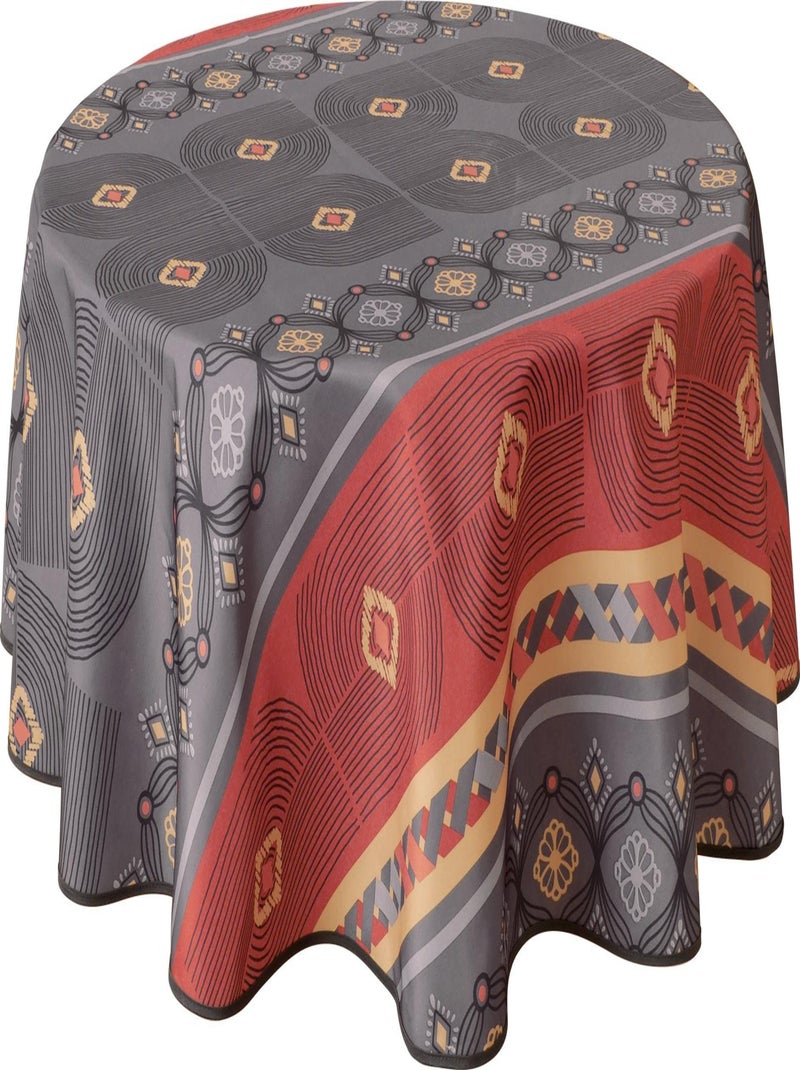 Nappe Anti-taches Valparaiso rouge Gris Rouge Noir - Kiabi