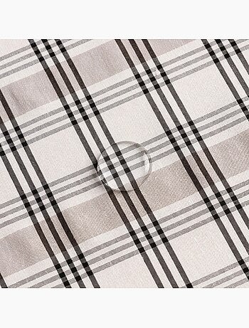 Nappe antitache à carreaux et rayures multiples combinés, toucher et tombé naturels - Gamusi.