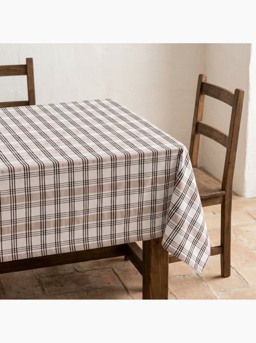 Nappe antitache à carreaux et rayures multiples combinés, toucher et tombé naturels - Gamusi. - Kiabi