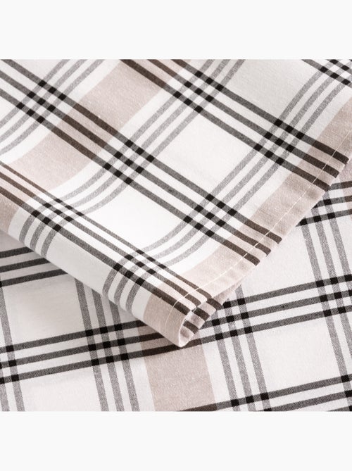 Nappe antitache à carreaux et rayures multiples combinés, toucher et tombé naturels - Gamusi. - Kiabi