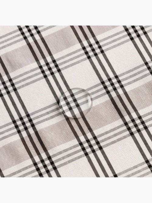 Nappe antitache à carreaux et rayures multiples combinés, toucher et tombé naturels - Gamusi. - Kiabi