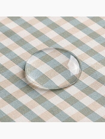 Nappe antitache à carreaux vichy. Coton tissé, toucher naturel - Gamusi.