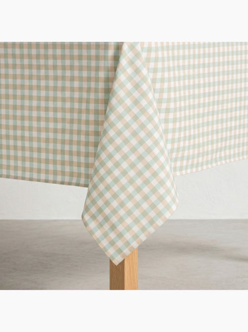 Nappe antitache à carreaux vichy. Coton tissé, toucher naturel - Gamusi. - Kiabi