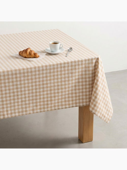 Nappe antitache à carreaux vichy. Coton tissé, toucher naturel - Gamusi. - Kiabi