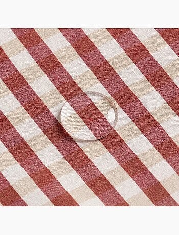 Nappe antitache à carreaux vichy. Coton tissé, toucher naturel - Gamusi.