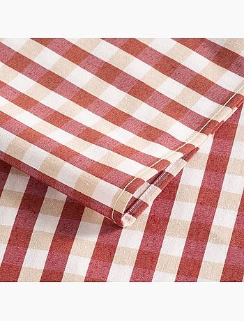Nappe antitache à carreaux vichy. Coton tissé, toucher naturel - Gamusi.