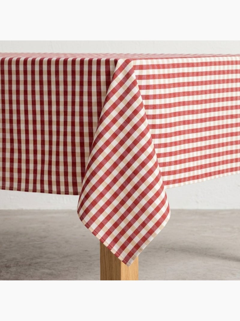 Nappe antitache à carreaux vichy. Coton tissé, toucher naturel - Gamusi. Grenade - Kiabi