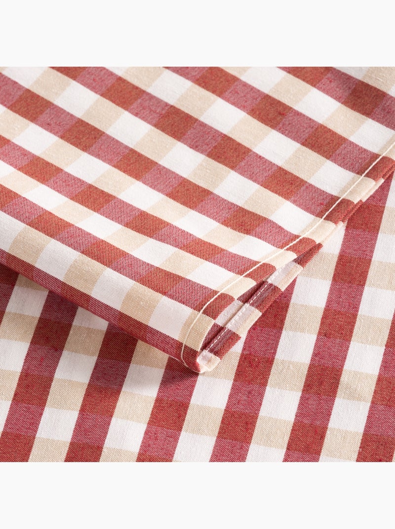 Nappe antitache à carreaux vichy. Coton tissé, toucher naturel - Gamusi. Grenade - Kiabi