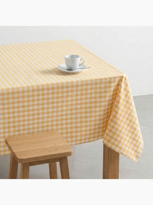 Nappe antitache à carreaux vichy. Coton tissé, toucher naturel - Gamusi. - Kiabi