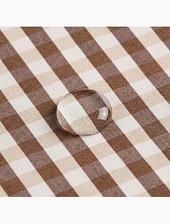 Nappe antitache à carreaux vichy. Coton tissé, toucher naturel - Gamusi.