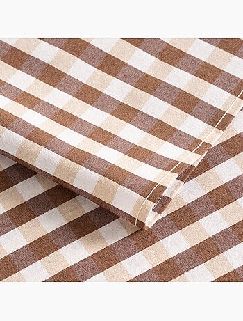Nappe antitache à carreaux vichy. Coton tissé, toucher naturel - Gamusi.