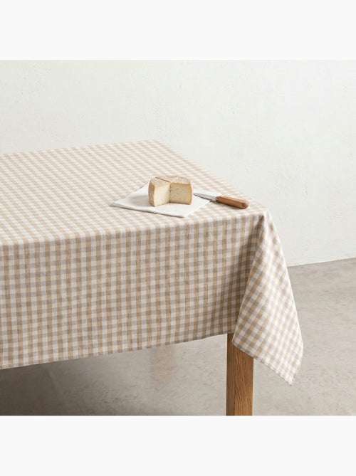 Nappe antitache à carreaux vichy. Coton tissé, toucher naturel - Gamusi. - Kiabi