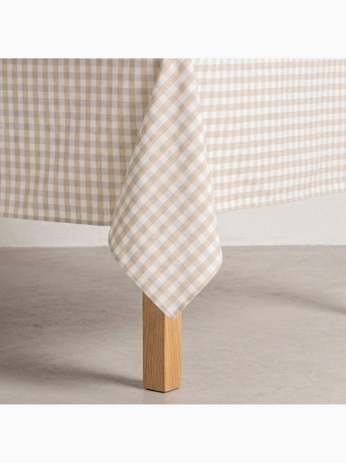 Nappe antitache à carreaux vichy. Coton tissé, toucher naturel - Gamusi. - Kiabi