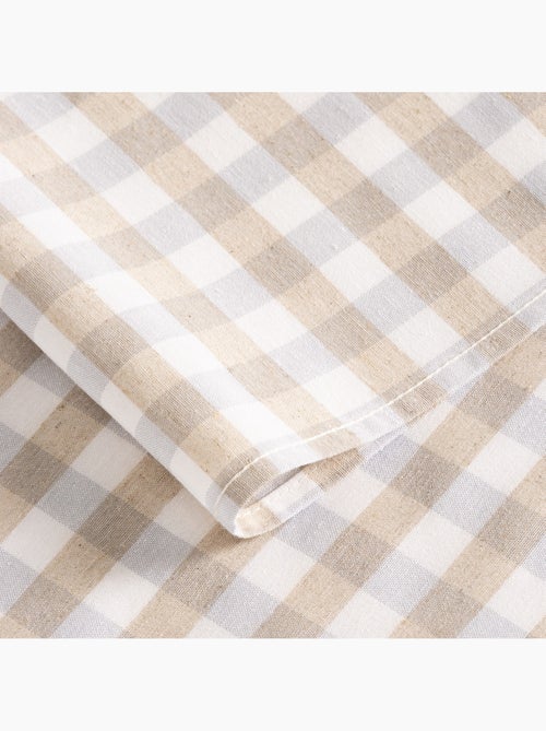 Nappe antitache à carreaux vichy. Coton tissé, toucher naturel - Gamusi. - Kiabi
