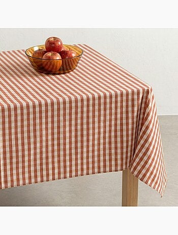 Nappe antitache à carreaux vichy. Coton tissé, toucher naturel - Gamusi.