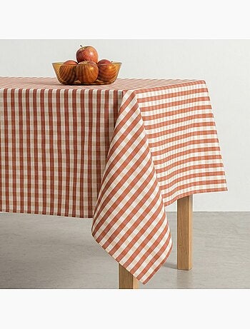 Nappe antitache à carreaux vichy. Coton tissé, toucher naturel - Gamusi.