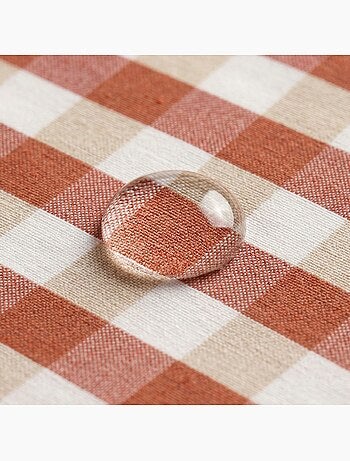 Nappe antitache à carreaux vichy. Coton tissé, toucher naturel - Gamusi.