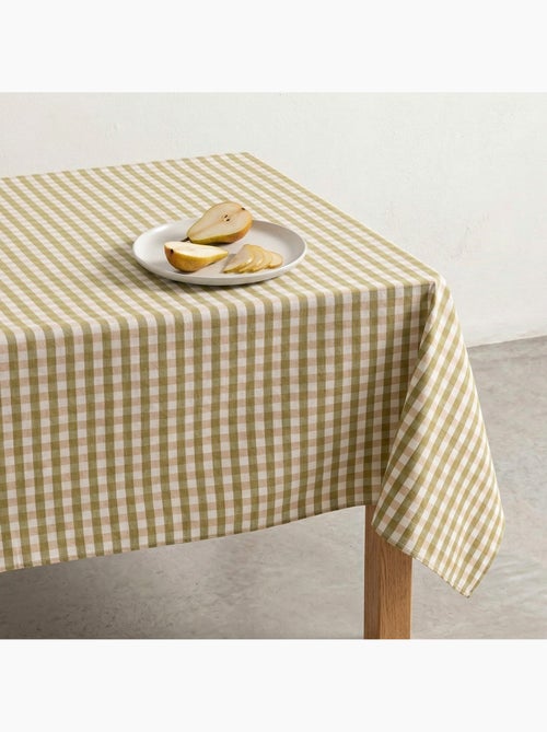 Nappe antitache à carreaux vichy. Coton tissé, toucher naturel - Gamusi. - Kiabi