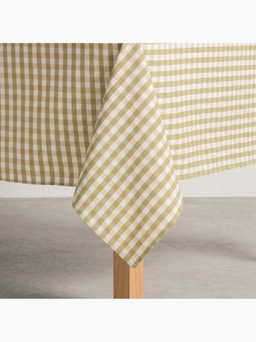 Nappe antitache à carreaux vichy. Coton tissé, toucher naturel - Gamusi. - Kiabi