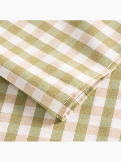 Nappe antitache à carreaux vichy. Coton tissé, toucher naturel - Gamusi. - Kiabi