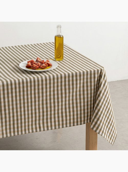 Nappe antitache à carreaux vichy. Coton tissé, toucher naturel - Gamusi. - Kiabi