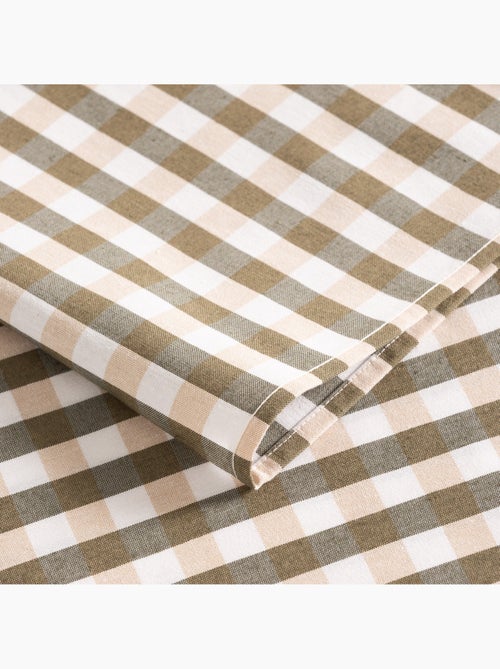 Nappe antitache à carreaux vichy. Coton tissé, toucher naturel - Gamusi. - Kiabi