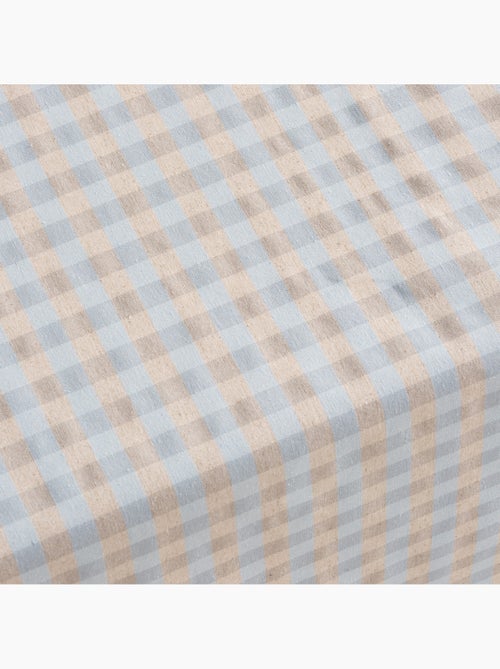 Nappe antitache à carreaux vichy. Mélange de coton et lin tissé, toucher naturel - Gamusi. - Kiabi
