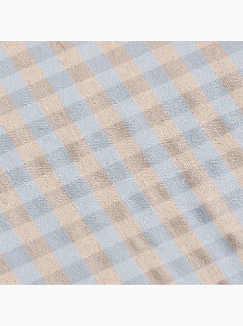 Nappe antitache à carreaux vichy. Mélange de coton et lin tissé, toucher naturel - Gamusi. - Kiabi