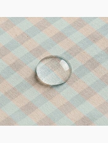 Nappe antitache à carreaux vichy. Mélange de coton et lin tissé, toucher naturel - Gamusi.