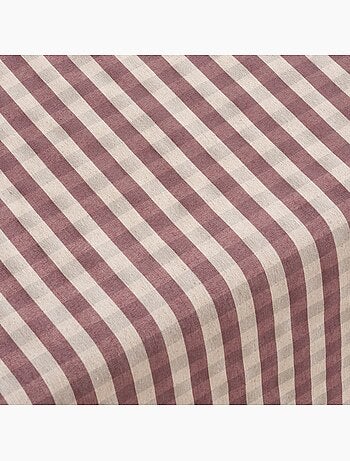 Nappe antitache à carreaux vichy. Mélange de coton et lin tissé, toucher naturel - Gamusi.
