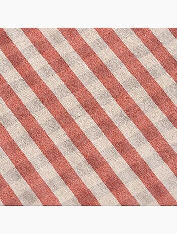 Nappe antitache à carreaux vichy. Mélange de coton et lin tissé, toucher naturel - Gamusi.