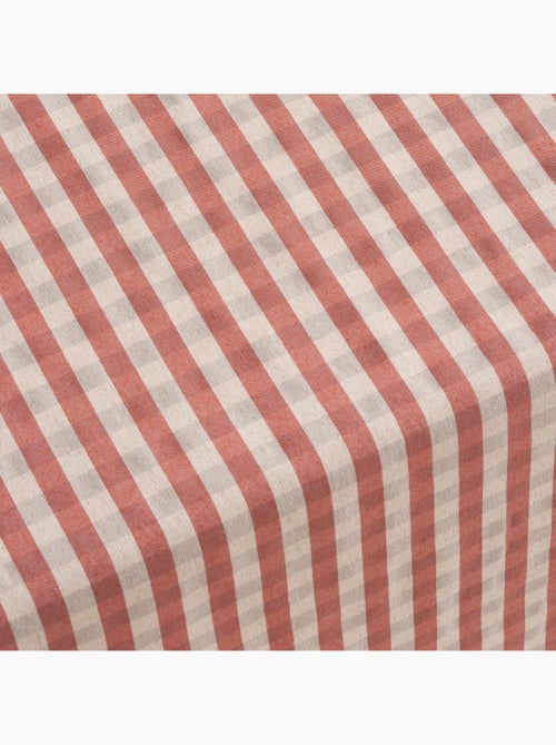 Nappe antitache à carreaux vichy. Mélange de coton et lin tissé, toucher naturel - Gamusi. - Kiabi