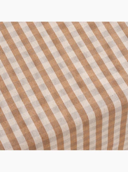Nappe antitache à carreaux vichy. Mélange de coton et lin tissé, toucher naturel - Gamusi. - Kiabi