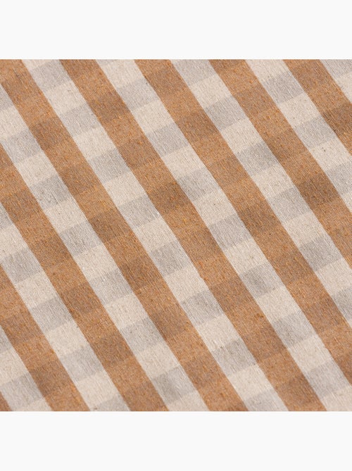 Nappe antitache à carreaux vichy. Mélange de coton et lin tissé, toucher naturel - Gamusi. - Kiabi