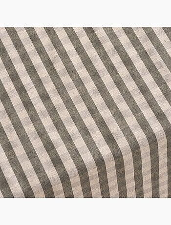 Nappe antitache à carreaux vichy. Mélange de coton et lin tissé, toucher naturel - Gamusi.
