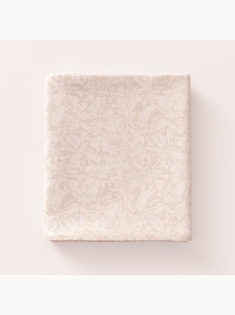 Nappe antitache avec tissu texturé floral - Gamusi. Beige - Kiabi