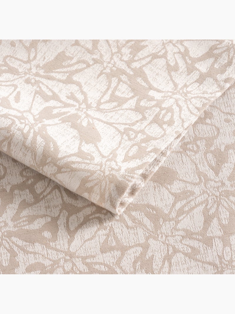 Nappe antitache avec tissu texturé floral - Gamusi. Ocre - Kiabi