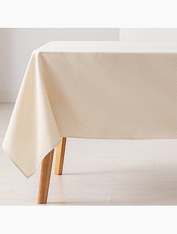 Nappe antitache avec tissu texturé, motif à carreaux quadrillés - Gamusi.