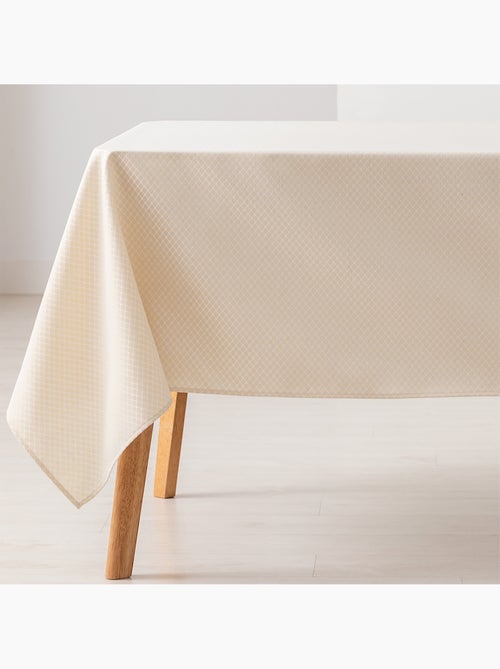 Nappe antitache avec tissu texturé, motif à carreaux quadrillés - Gamusi. - Kiabi