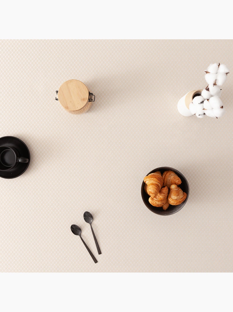 Nappe antitache avec tissu texturé, motif à carreaux quadrillés - Gamusi. Gold - Kiabi