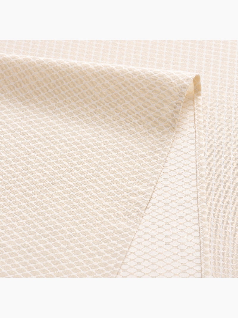 Nappe antitache avec tissu texturé, motif à carreaux quadrillés - Gamusi. Gold - Kiabi
