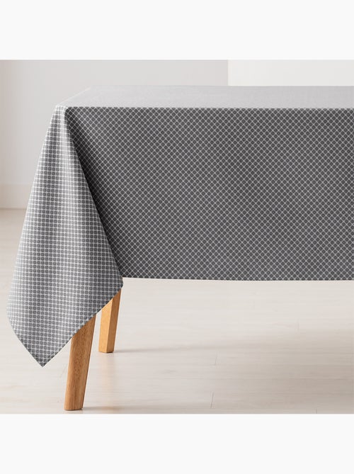 Nappe antitache avec tissu texturé, motif à carreaux quadrillés - Gamusi. - Kiabi