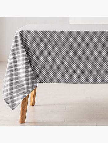 Nappe antitache avec tissu texturé, motif à carreaux quadrillés - Gamusi.