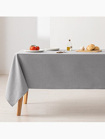 Nappe antitache avec tissu texturé, motif à carreaux quadrillés - Gamusi.
