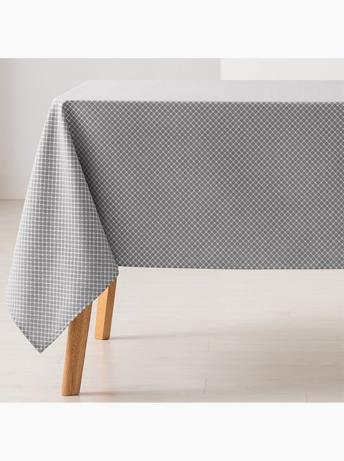 Nappe antitache avec tissu texturé, motif à carreaux quadrillés - Gamusi. - Kiabi