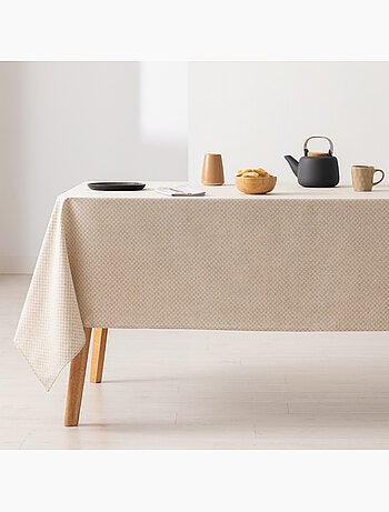 Nappe antitache avec tissu texturé, motif à carreaux quadrillés - Gamusi.