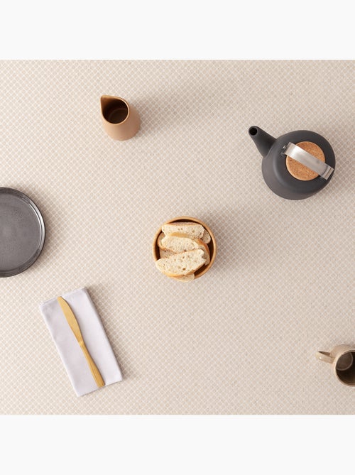 Nappe antitache avec tissu texturé, motif à carreaux quadrillés - Gamusi. - Kiabi