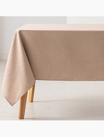 Nappe antitache avec tissu texturé, motif à carreaux quadrillés - Gamusi.